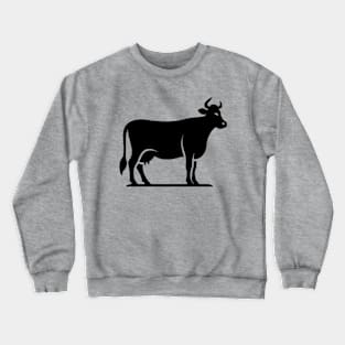 Cow Silhouette Crewneck Sweatshirt